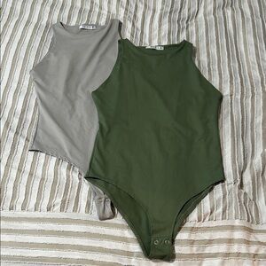 Amazon Women's Bodysuit Set - Green and Gray